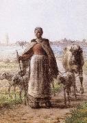 Jean Francois Millet A coulp of peasant USA oil painting artist